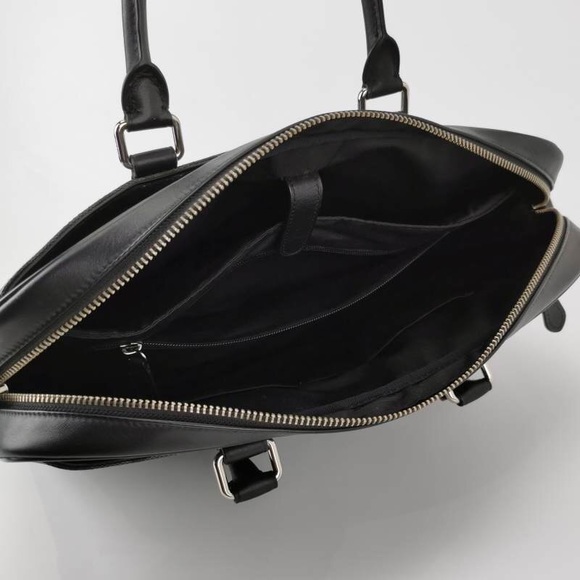 Coach signature laptop bag，Coach signature briefcase bag in charcoal / black - Picture 6 of 10